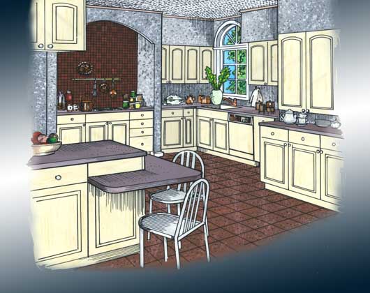 Technical Illustration of Concept Kitchen